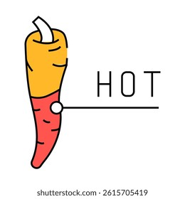 hot spice pepper line icon vector. hot spice pepper sign. isolated symbol illustration