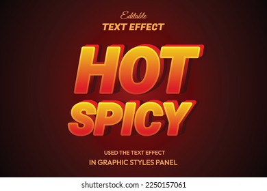 hot spicy 3d editable text style effect