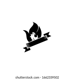Hot Spicy Chicken Logo Design, Design element for poster, emblem, sign, Vector illustration