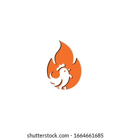 Hot Spicy Chicken Logo Design, Design element Vector illustration