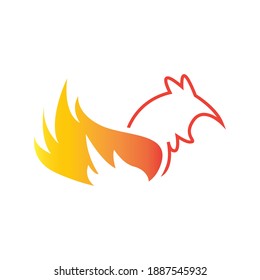 Hot Spicy Chicken. Vector image of chicken and fire icons with various variations, suitable for use as logos, icons, or anything related to chicken and fire.