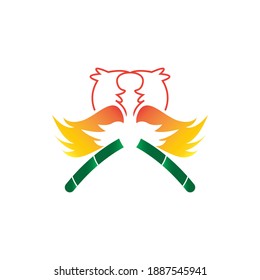 Hot Spicy Chicken. Vector image of chicken and fire icons with various variations, suitable for use as logos, icons, or anything related to chicken and fire.