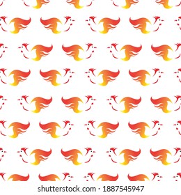 Pollo picante caliente. Imagen vectorial de íconos de pollo y fuego con varias variaciones, aptas para ser usados como logos, íconos o cualquier cosa relacionada con pollo y fuego.