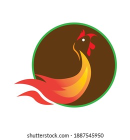 Hot Spicy Chicken. Vector image of chicken and fire icons with various variations, suitable for use as logos, icons, or anything related to chicken and fire.