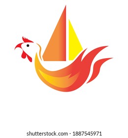 Hot Spicy Chicken. Vector image of chicken and fire icons with various variations, suitable for use as logos, icons, or anything related to chicken and fire.