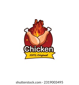 Hot Spicy Chicken wings Vector logo or symbol template, Suitable for restaurant and Cafe