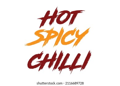 Hot Spicy Chili Creative Text