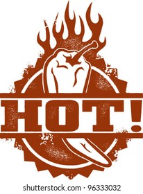 Hot and Spicy Chili Pepper Stamp