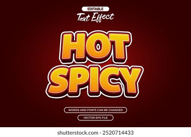 Hot spicy editable text effect