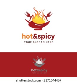 hot and spicy logo design template for your brand
