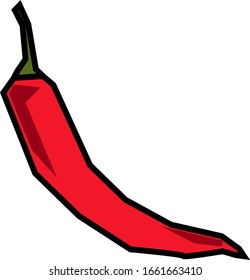 Un picante chile rojo picante