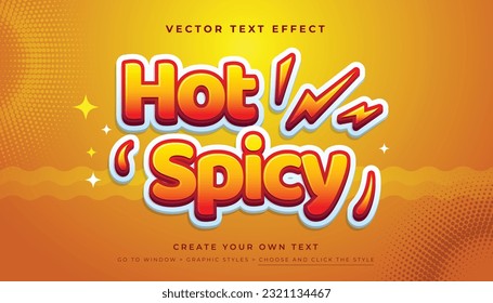 Hot Spicy Red Orange 3D editable text effect, suitable for promotion, product, headline