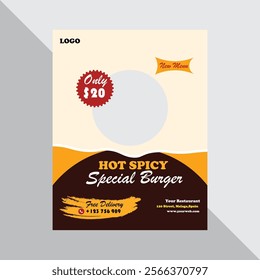 Hot Spicy Special Burger Template Design