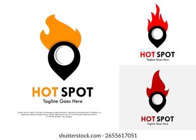Ilustración de Plantilla de logotipo de diseño de punto caliente