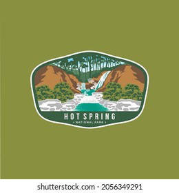Hot Spring National Park Emblem patch logo illustration svg