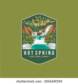 Hot Spring National Park Emblem patch logo illustration