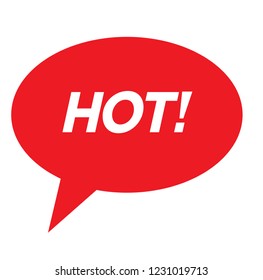 hot stamp on white background. Sign, label, sticker.