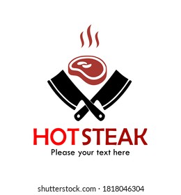 Hot steak logo design template illustration