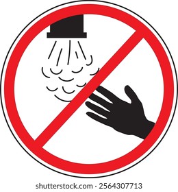 Hot steam contact may cause burn or scaled keep hands clear safety sign vector