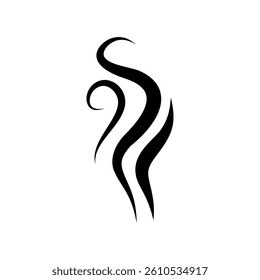 
Hot steam vector icon isolated on white background. Vector illustration 