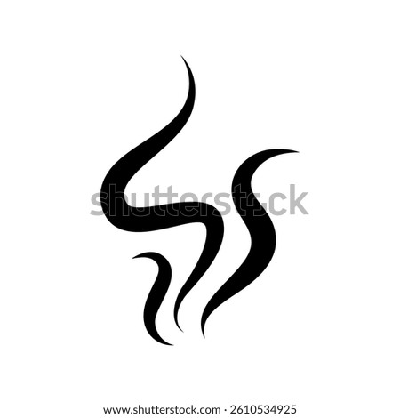 
Hot steam vector icon isolated on white background. Vector illustration 