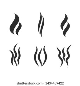 Hot steam vector shapes. Smoking vector icon