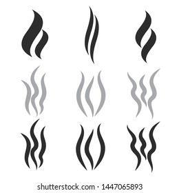 Hot steam vector shapes. Smoking vector icon