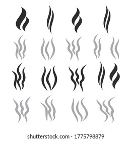 Hot steam vector shapes. Smoking vector icon