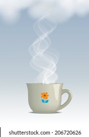 Hot steaming drink
