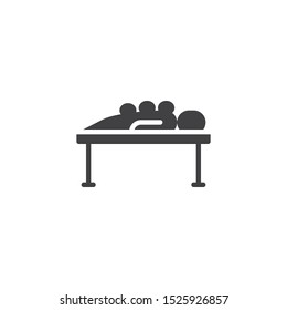 Hot stone massage vector icon. filled flat sign for mobile concept and web design. Spa stone therapy glyph icon. Symbol, logo illustration. Vector graphics