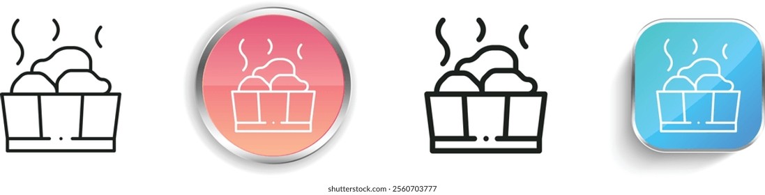 hot stones icon. Thin Linear, Regular and Button Style Design Isolated On White Background