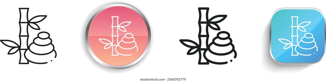 hot stones icon. Thin Linear, Regular and Button Style Design Isolated On White Background