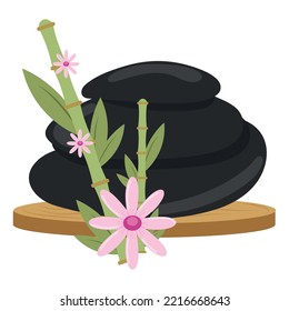 hot stones spa icon isolated