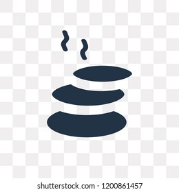 Hot stones vector icon isolated on transparent background, Hot stones transparency concept can be used web and mobile