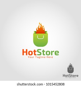 Hot Store / Hot Shop Logo template