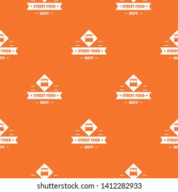 Hot street food pattern vector orange for any web design best