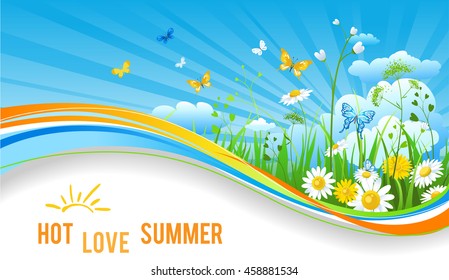 Hot summer banner