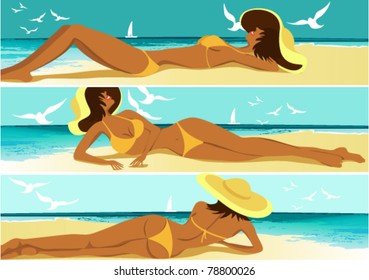 Hot summer banners