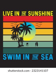 Hot Summer Beach Typography Design