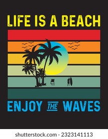 Hot Summer Beach Typography Design