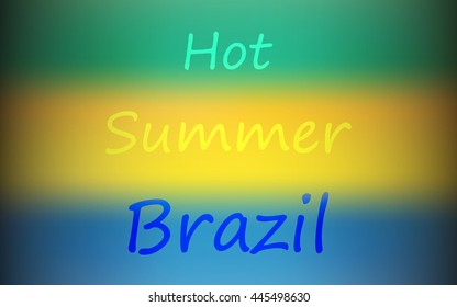 Hot summer Brazil. Vector illustration. abstract background.