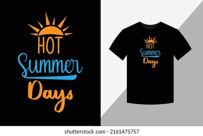 Hot summer days Svg Vector T Shirt Printable Design For Summer Lover