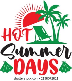 hot summer days t-shirt design vector file