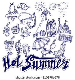 hot summer, doodle
