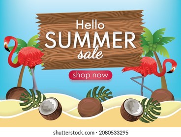 hot summer sale background vector 