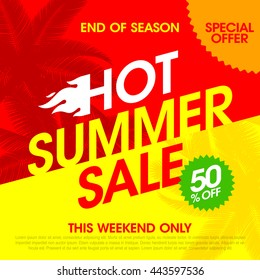 Hot Summer Sale Banner Design Template