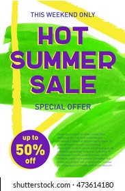 Hot summer sale banner template