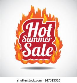 Hot summer sale design element. EPS 10 vector, grouped for easy editing. No open shapes or paths.