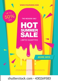 Hot Summer Sale. Melting Ice Cream