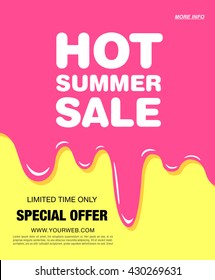 Hot summer sale. Melting ice cream